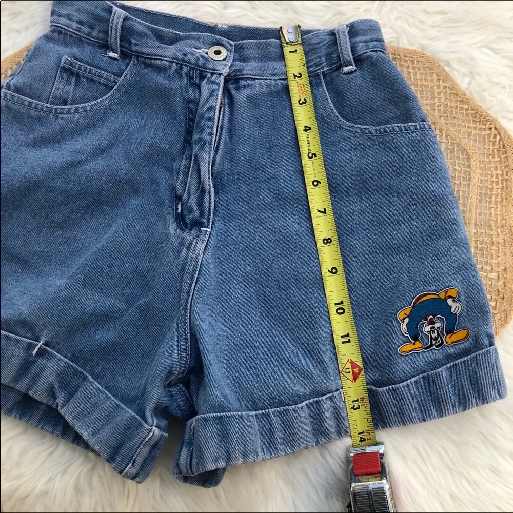 Vintage Mom Jean Shorts Goofy Patch - Picture 9 of 11